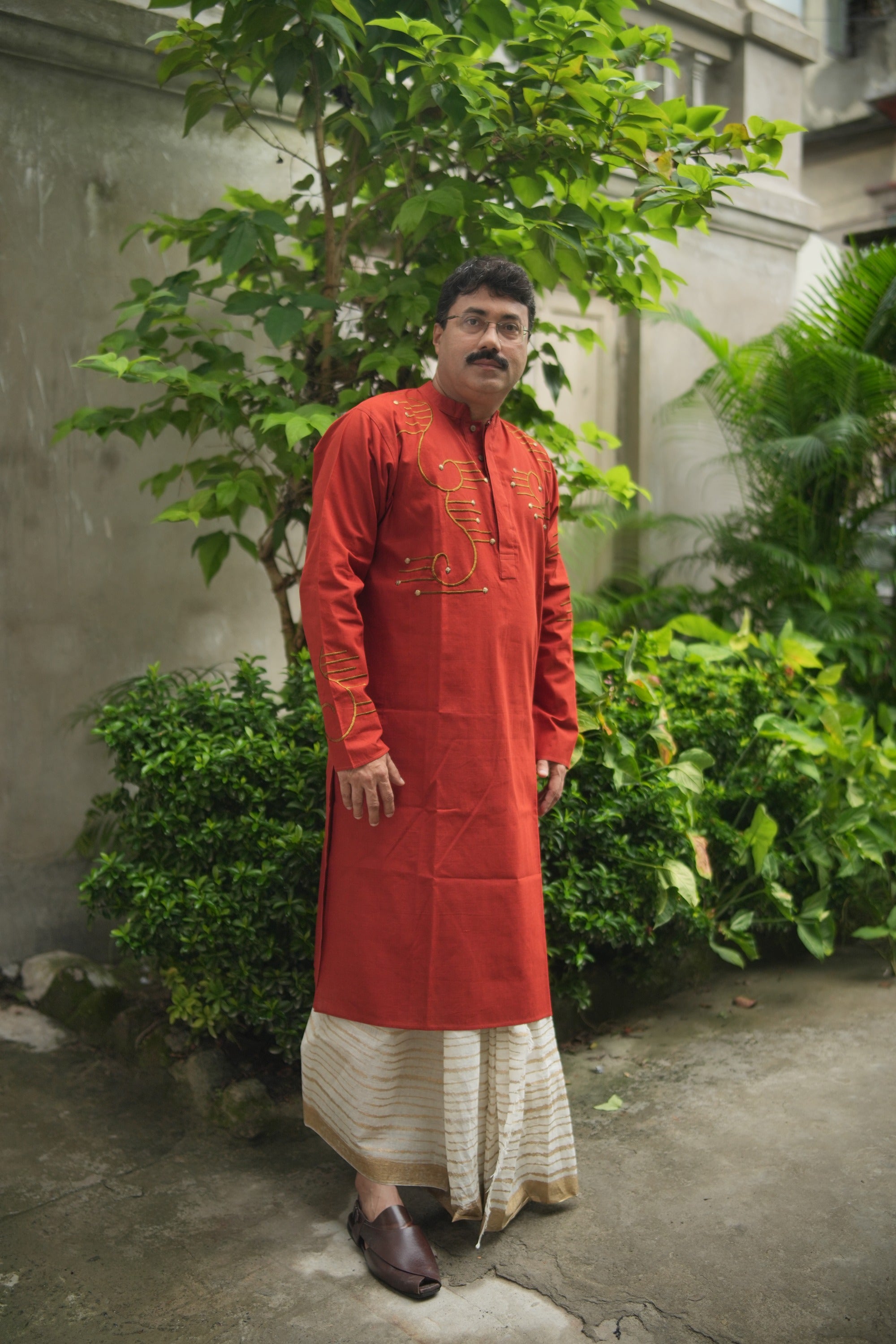 Rust Anjan kurta