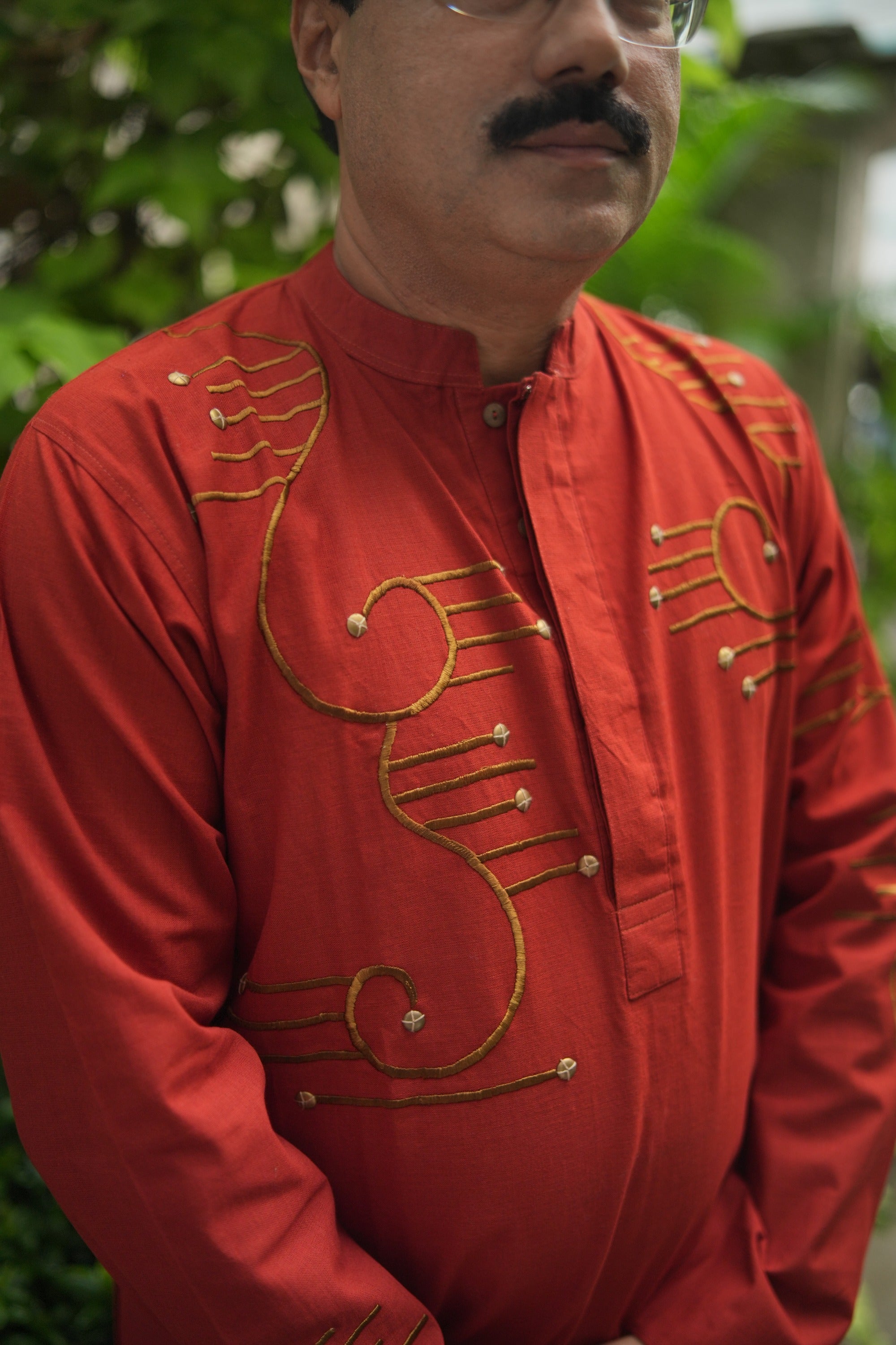 Rust Anjan kurta