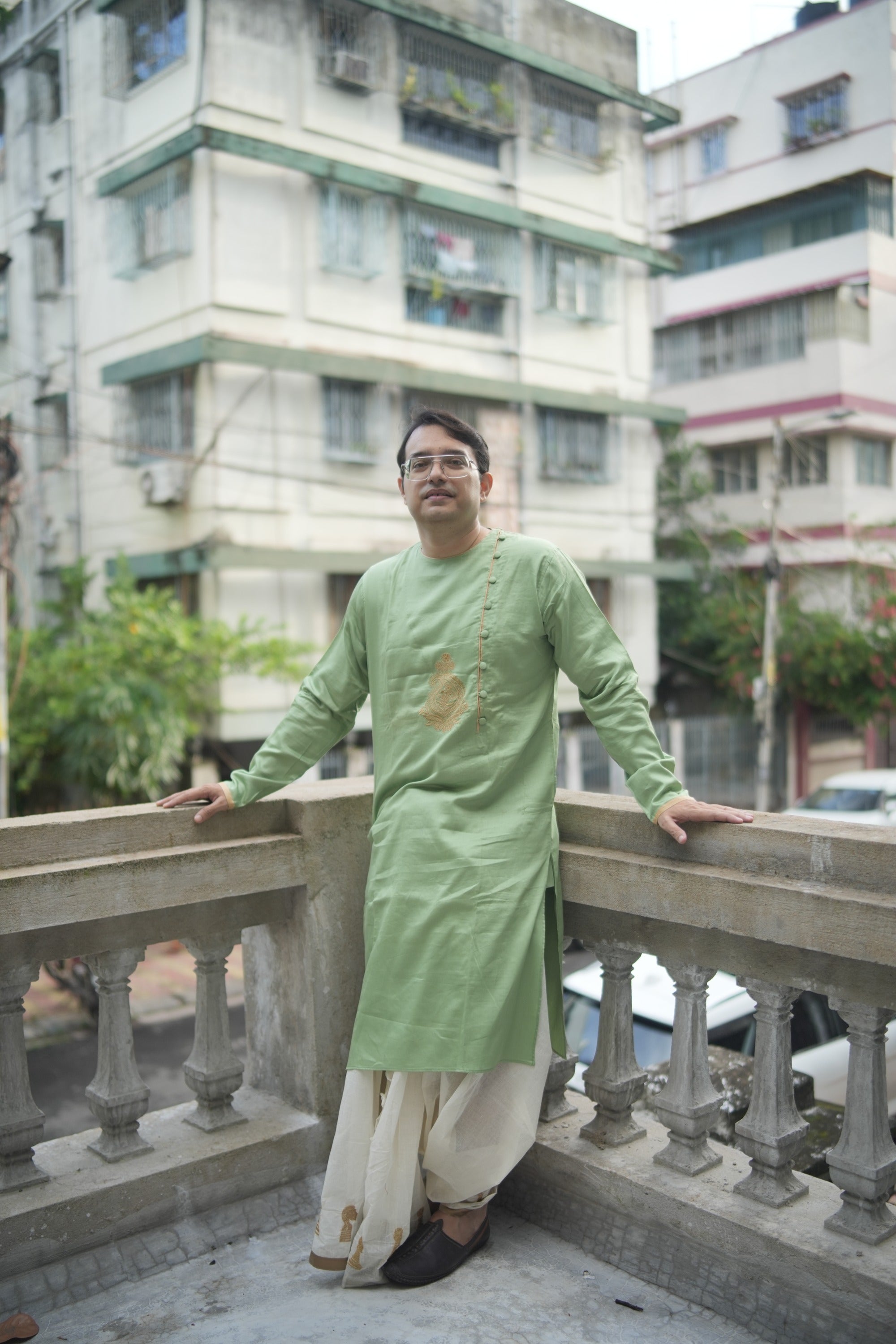 GK Green Sage Saikat Kurta