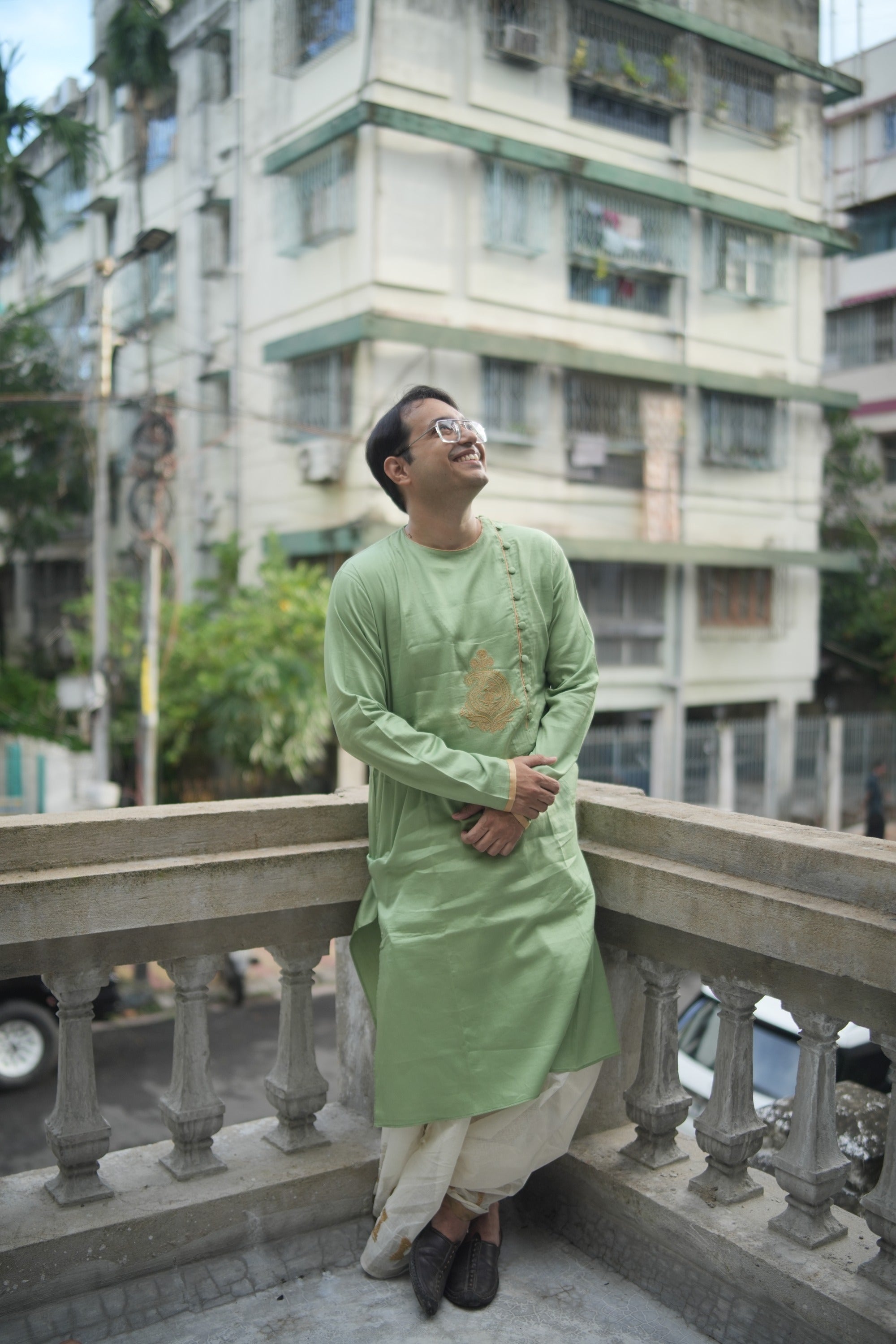 GK Green Sage Saikat Kurta