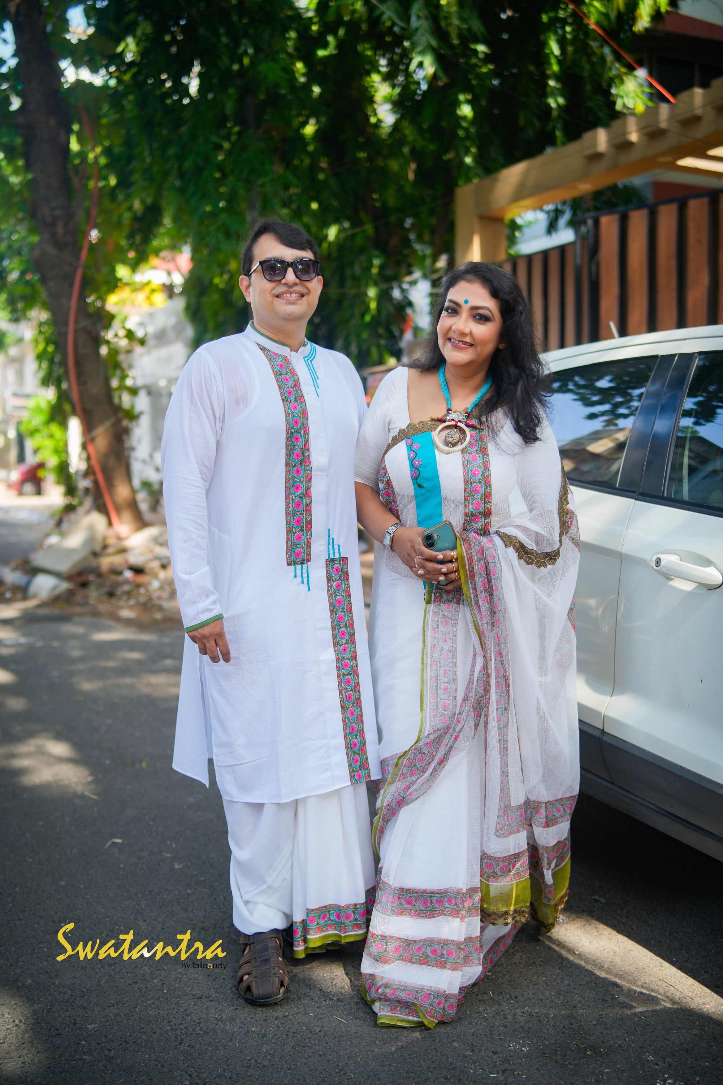 OFFWHITE BLUE LALIE SSR-SAREE
