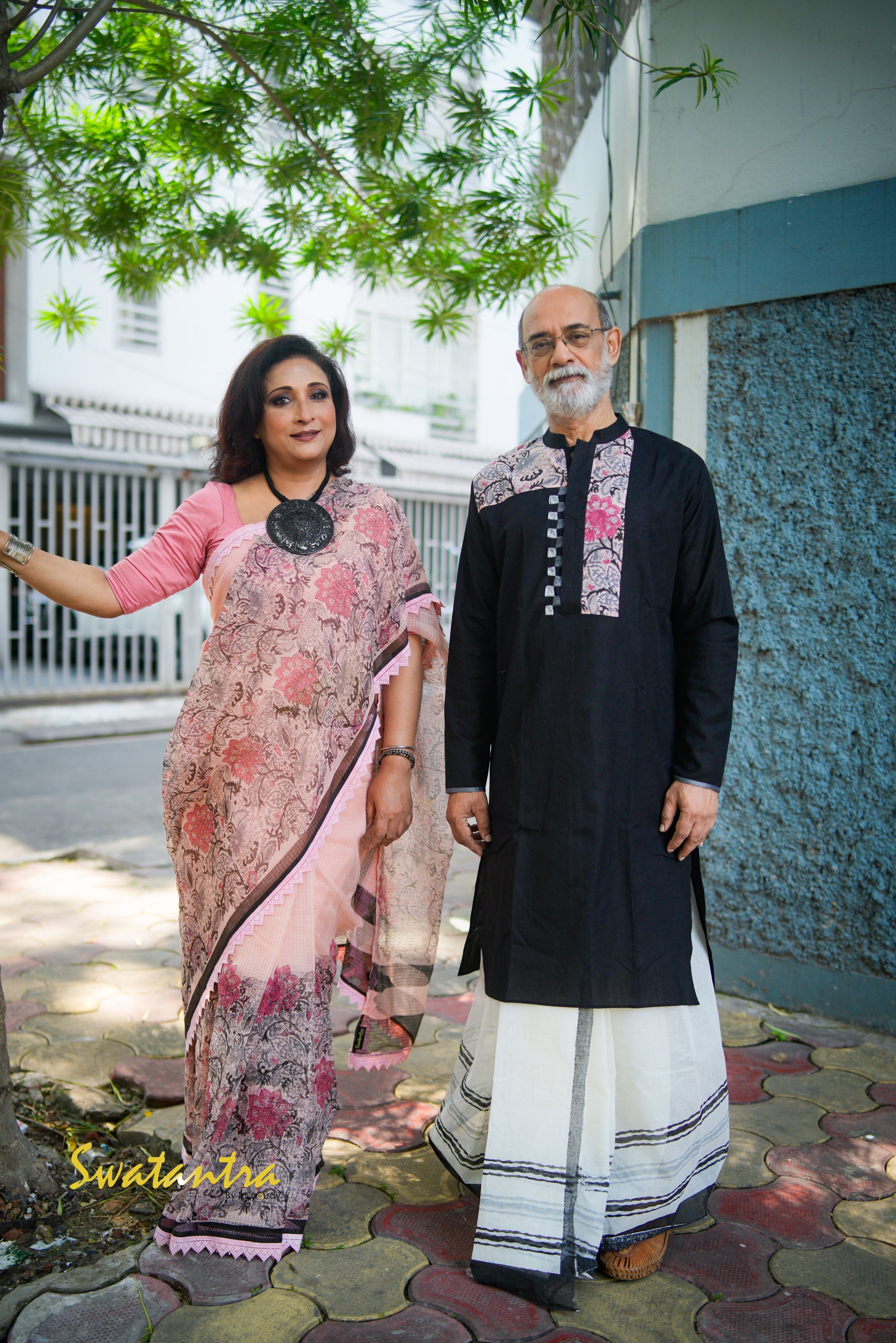PEACH BLACK SSR-AUDY-DRDEB - PEACH SAREE