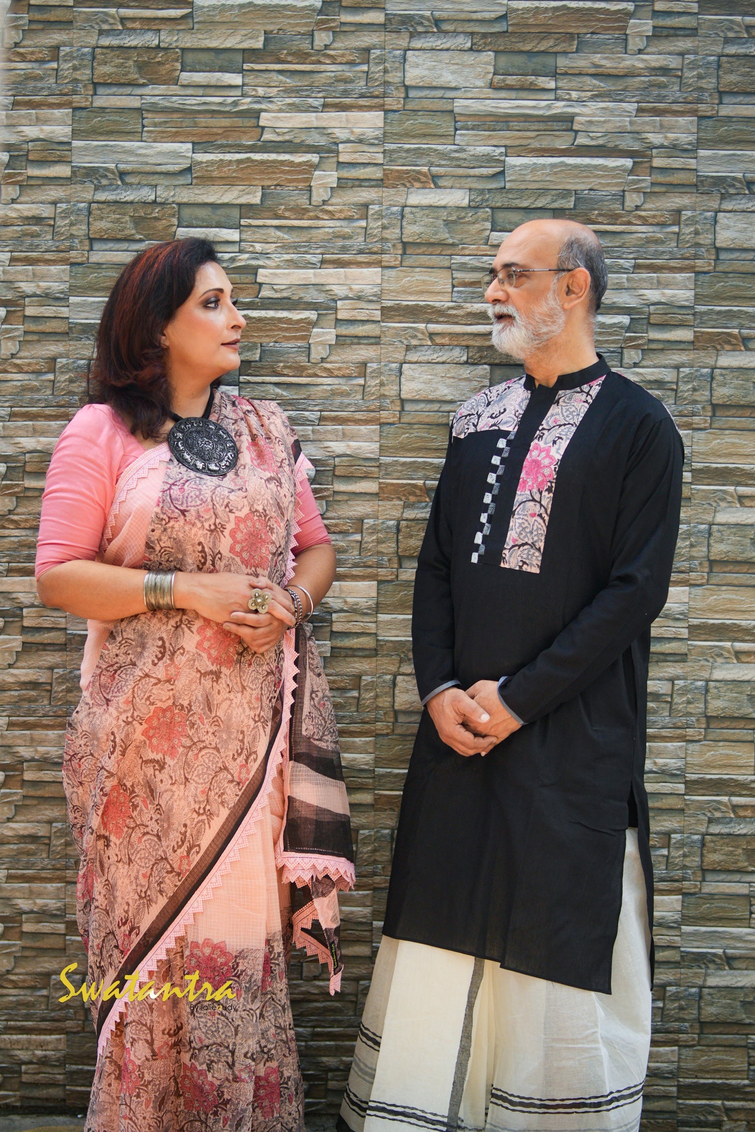 PEACH BLACK SSR-AUDY-DRDEB - PEACH SAREE