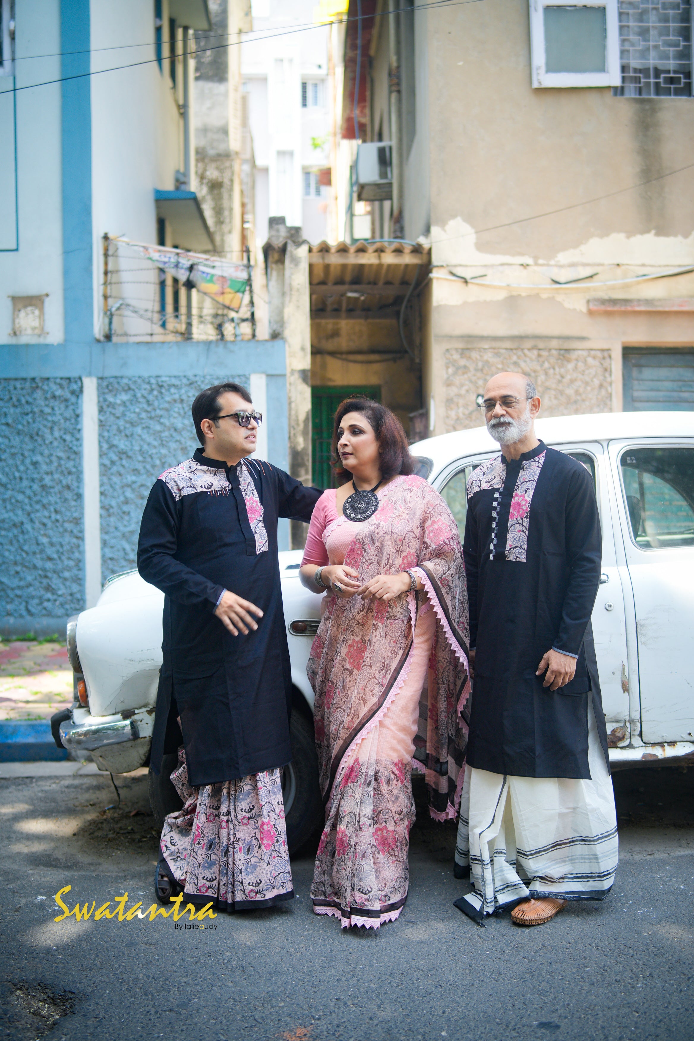 PEACH BLACK SSR-AUDY-DRDEB - DHOTI
