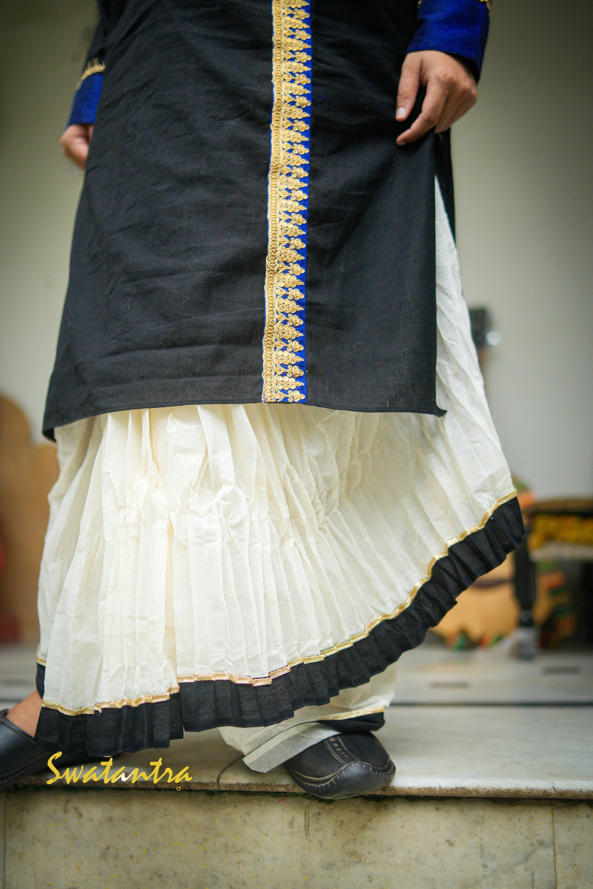 GK BLUE BLACK DEBASHRUTO - DHOTI