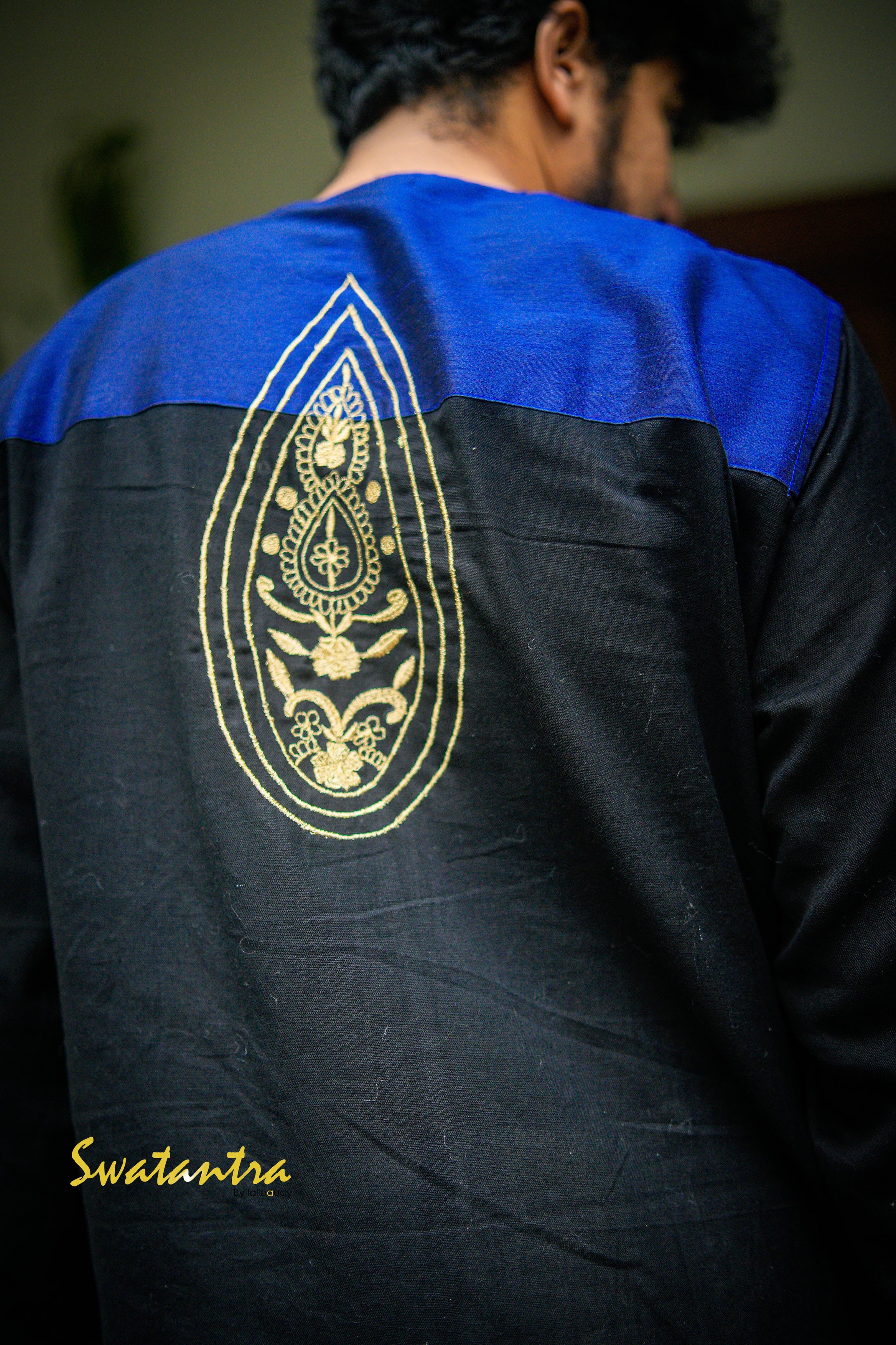 GK BLUE BLACK DEBASHRUTO - KURTA