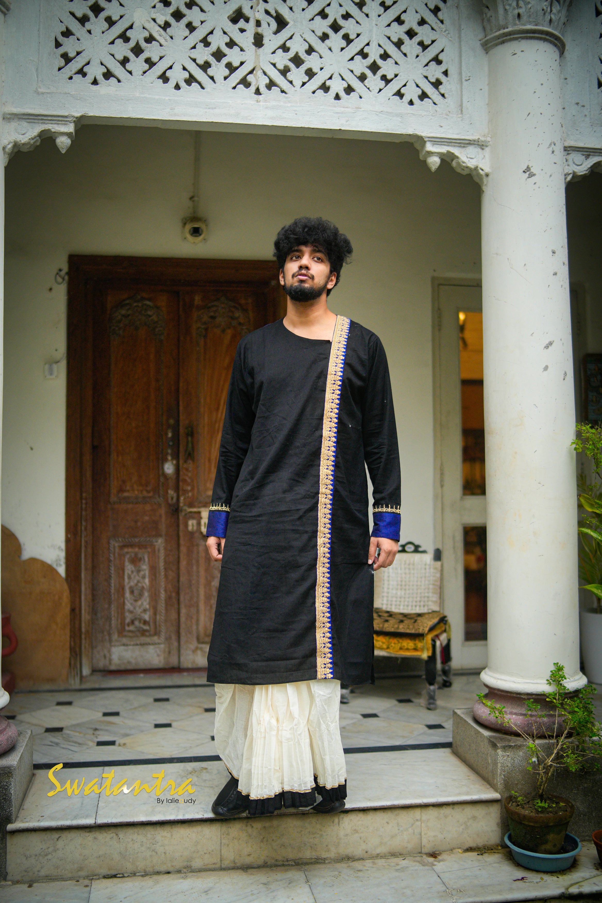 GK BLUE BLACK DEBASHRUTO - KURTA