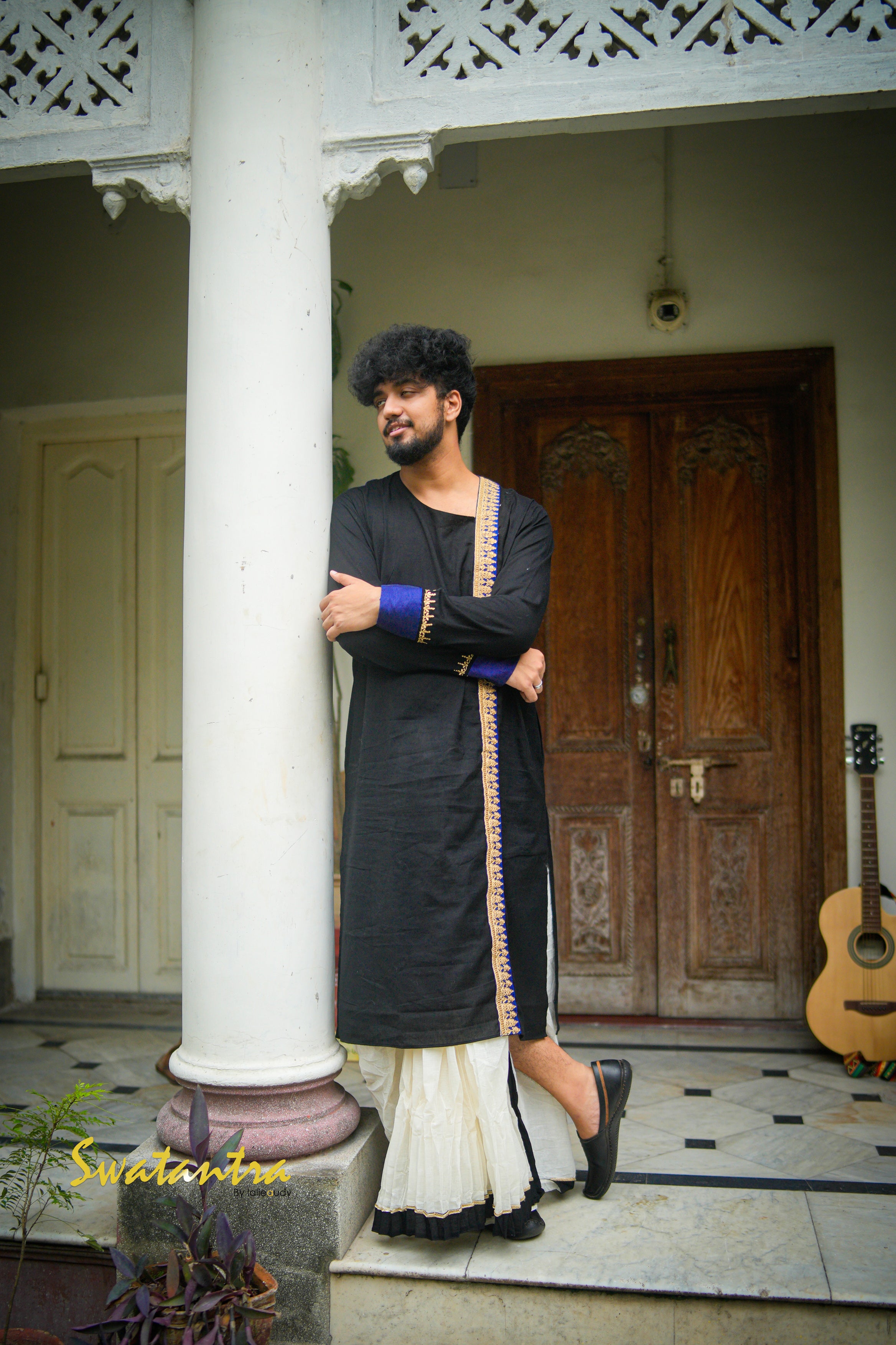 GK BLUE BLACK DEBASHRUTO - KURTA