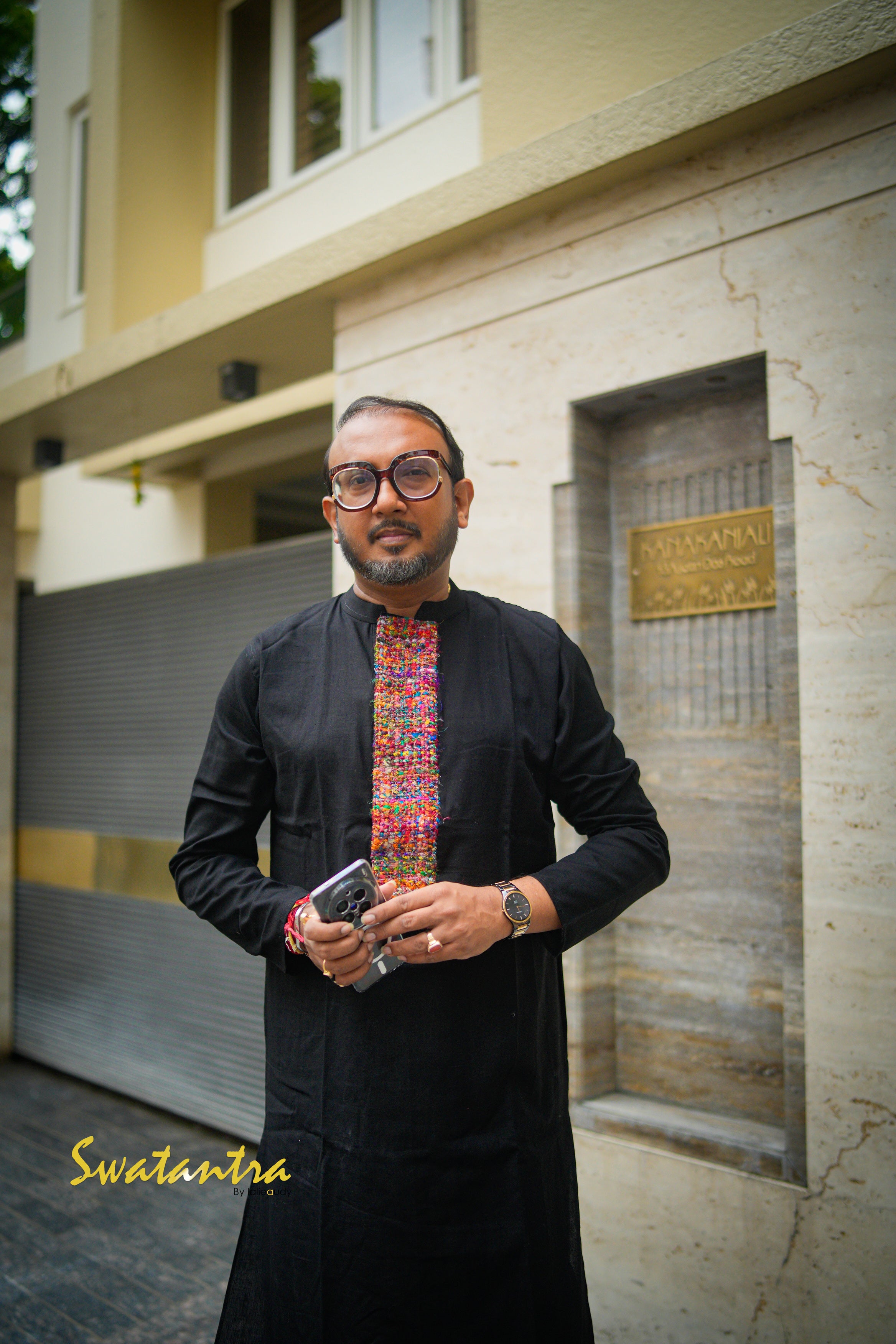 GK BLACK DR.SAPTARSHI- KURTA