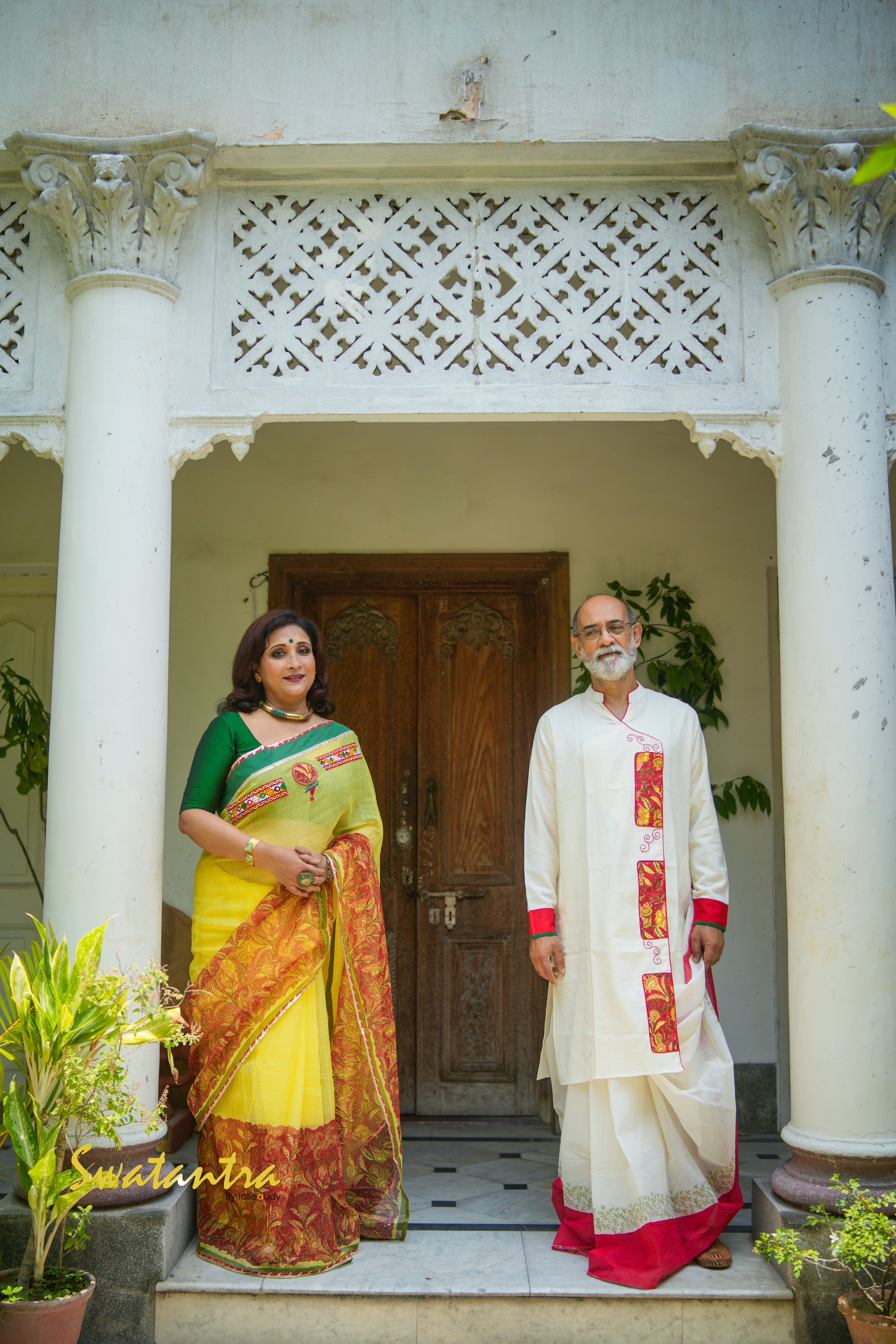 GREEN OFFWHITE DRDEB-AUDY - KURTA