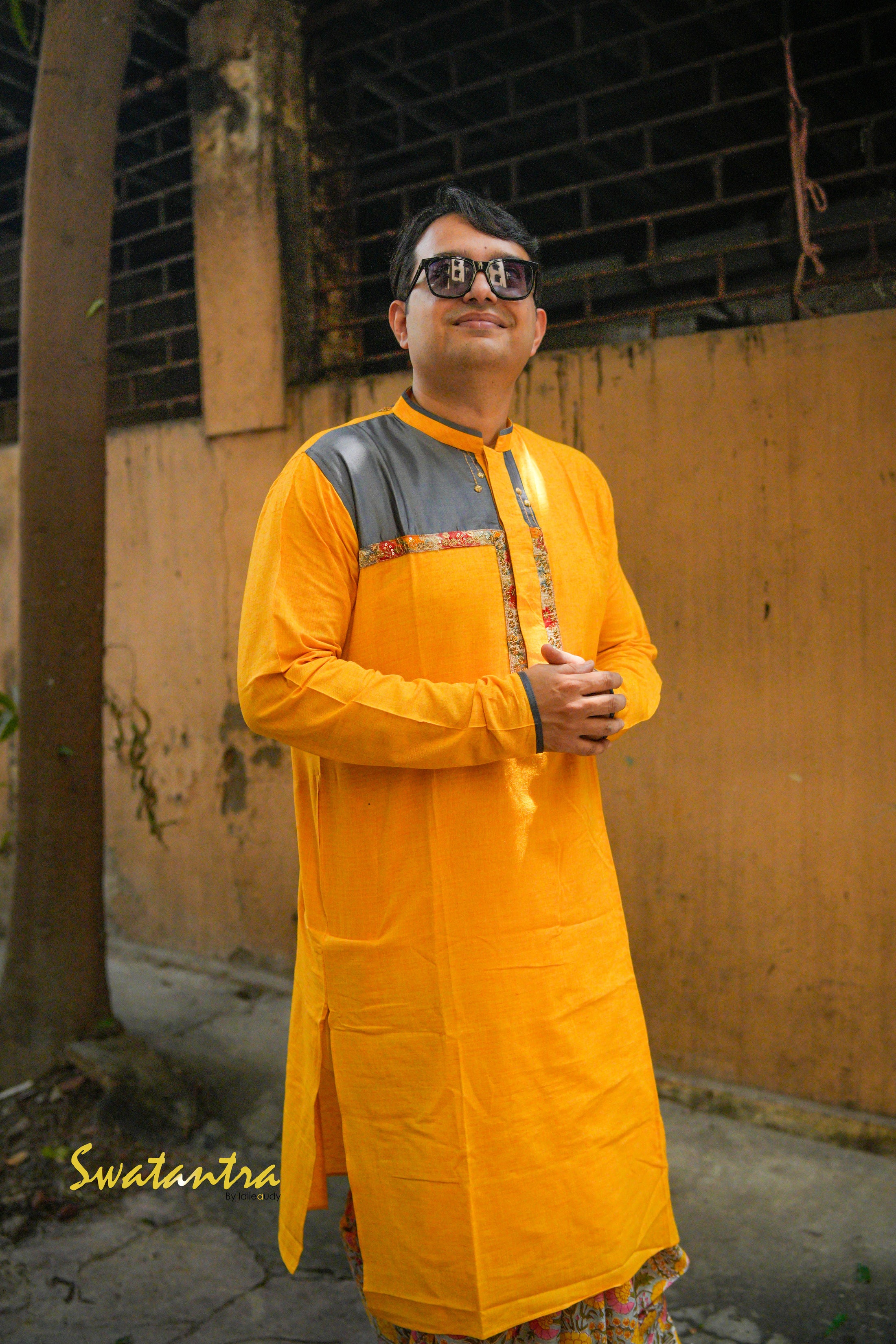 YELLOW OFFWHITE SSR-LALIE-KURTA