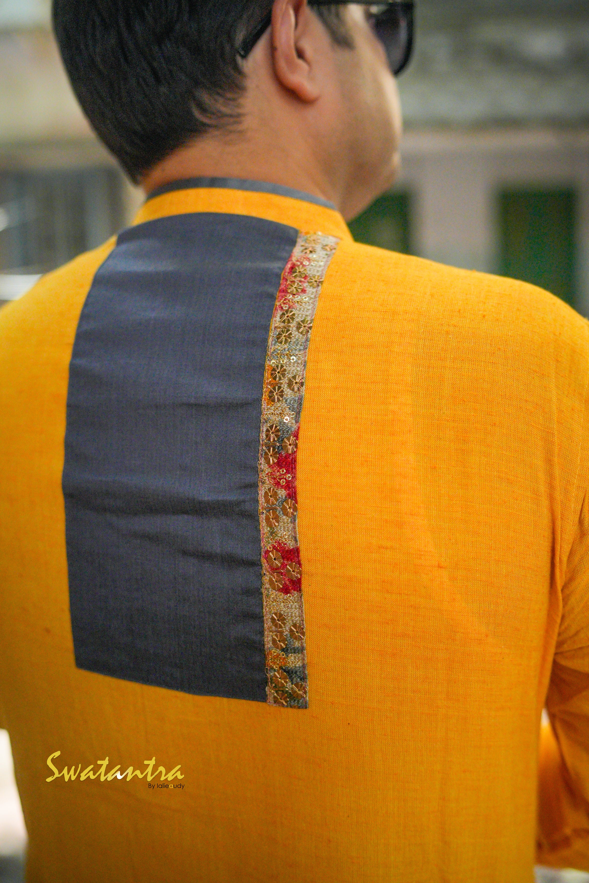 YELLOW OFFWHITE SSR-LALIE-KURTA