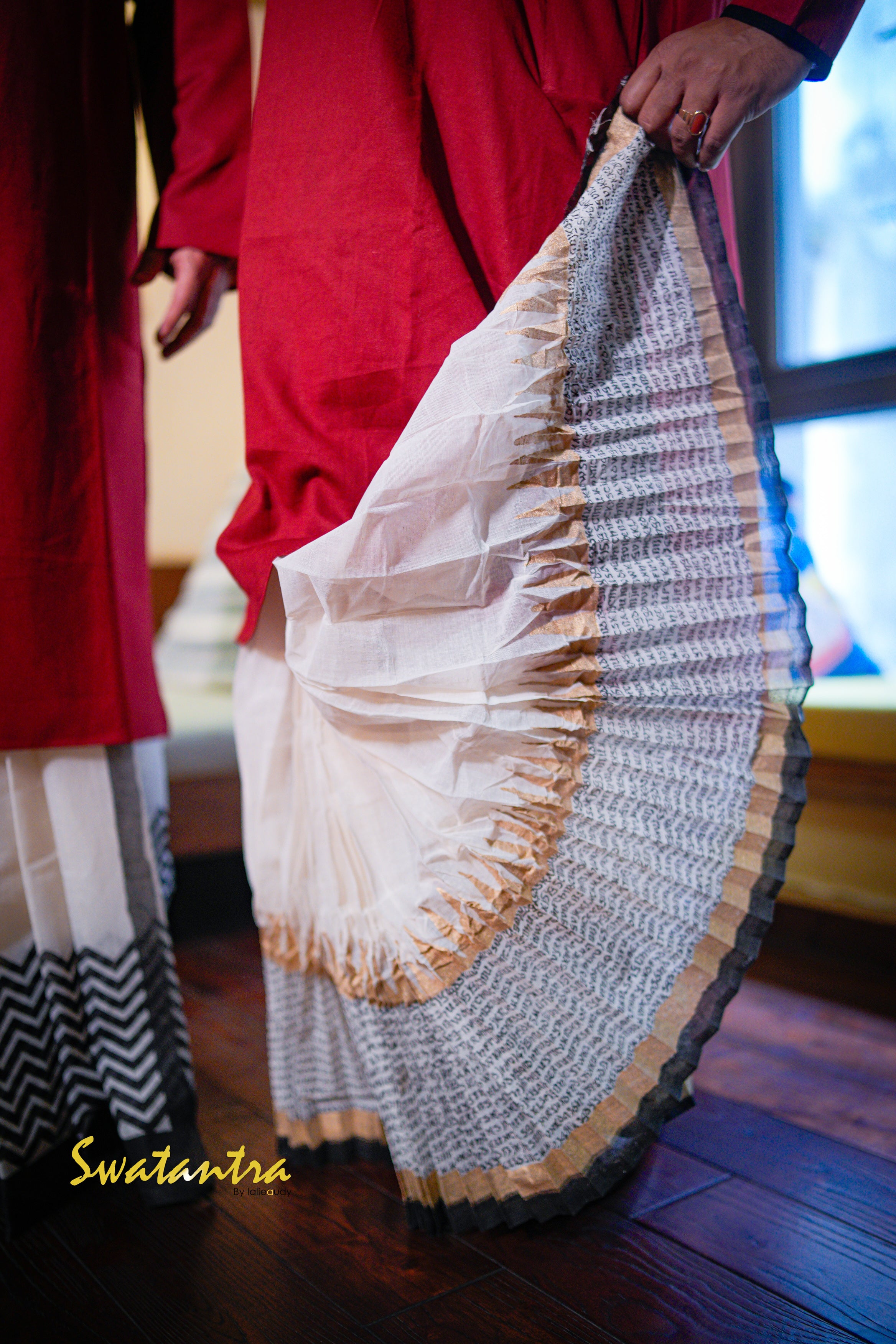 GK MAROON-BLACK DR.SAPTARSHI - DHOTI