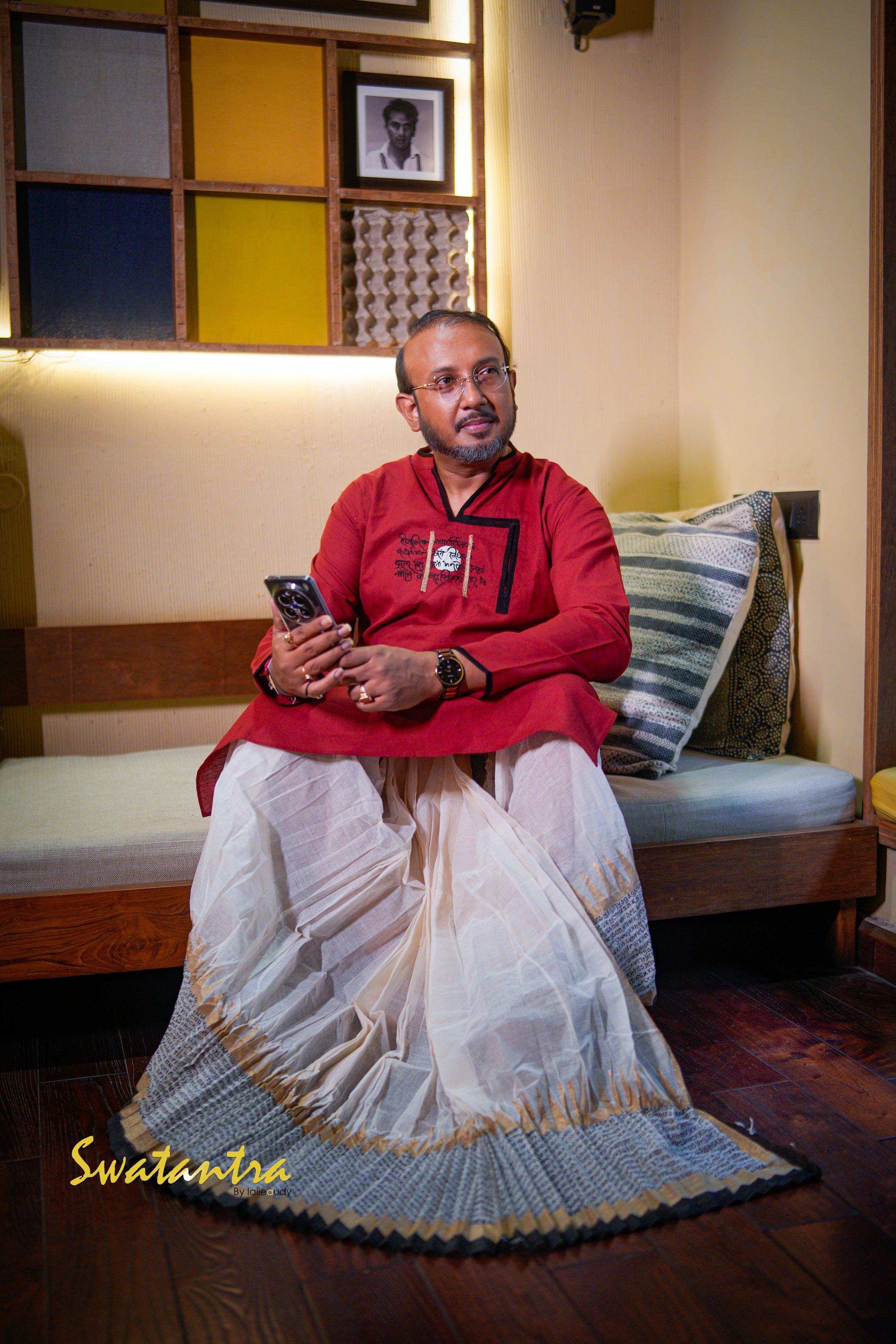 GK MAROON-BLACK DR.SAPTARSHI - DHOTI