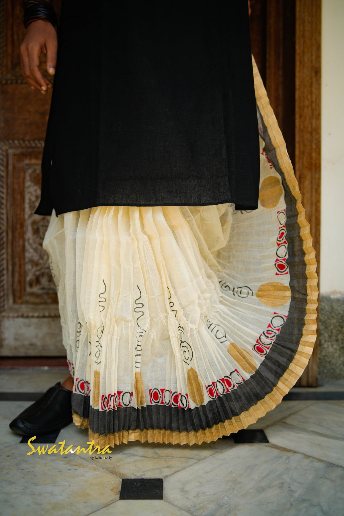 GK BLACK JUTE ARYAK DHOTI