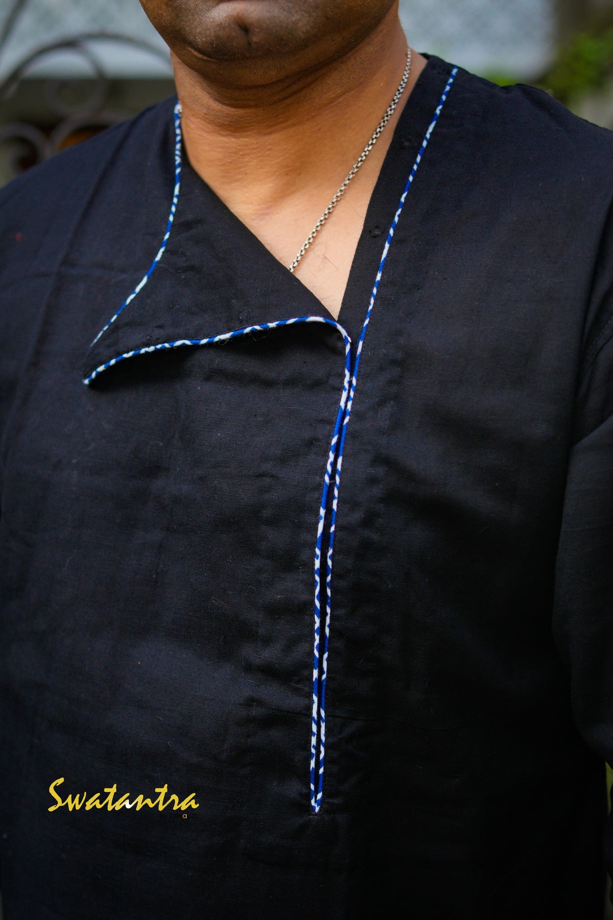 GK BLACK APPLIQUE RONODEB KURTA