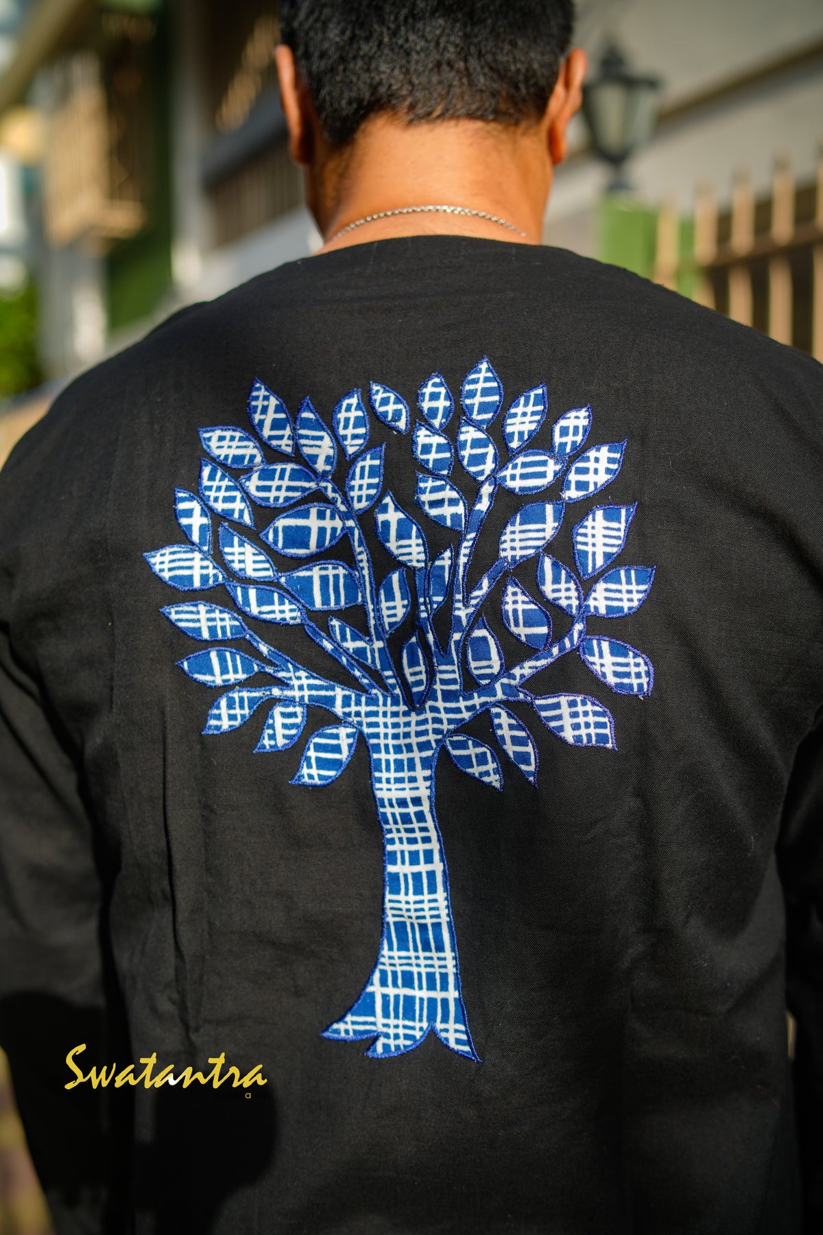 GK BLACK APPLIQUE RONODEB KURTA