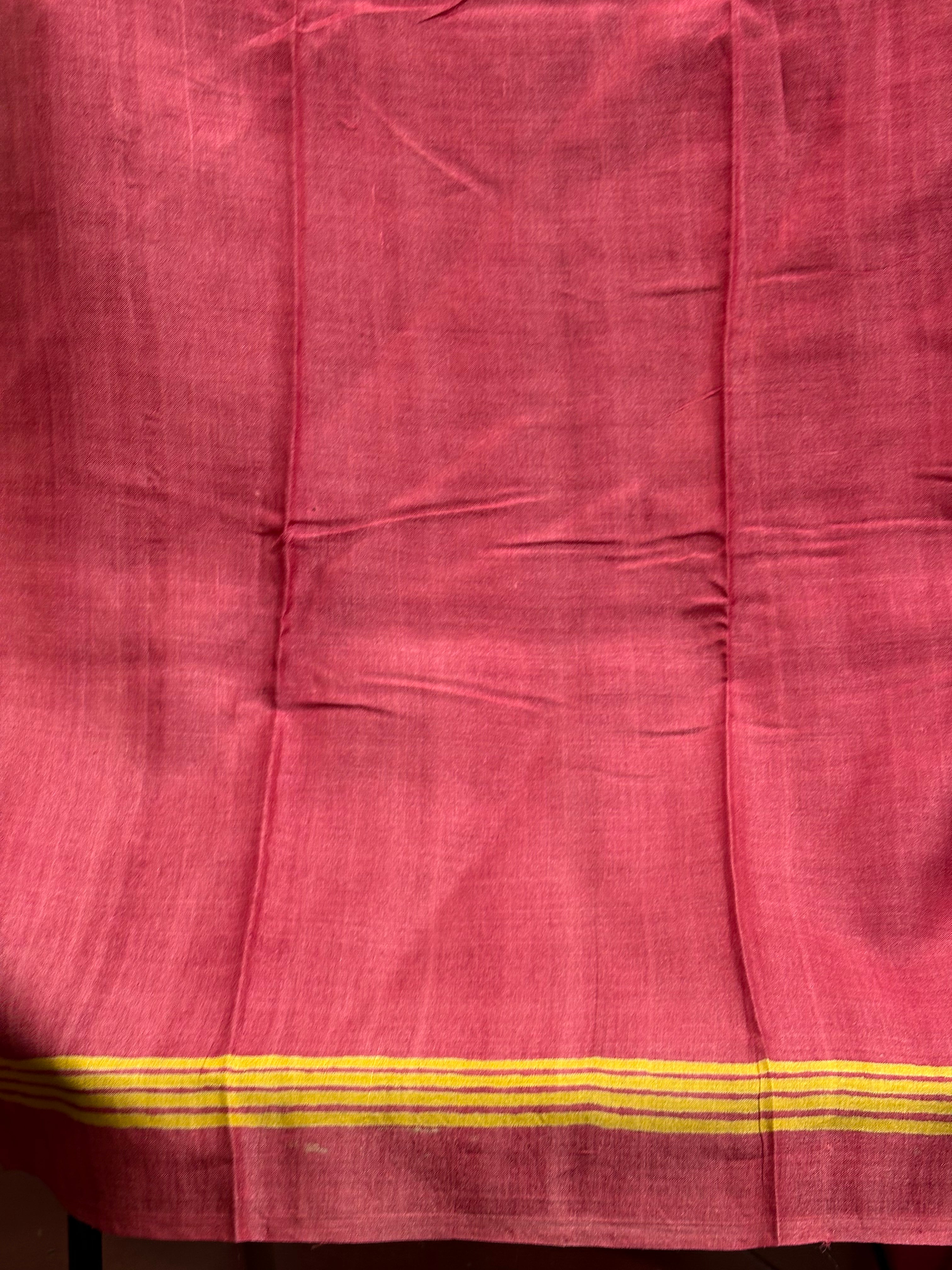 SAREE TUSSER RED LEAVES AUDY