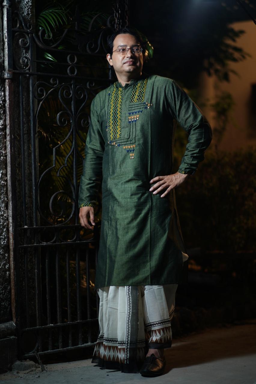 DHOTI GREEN SAIKAT