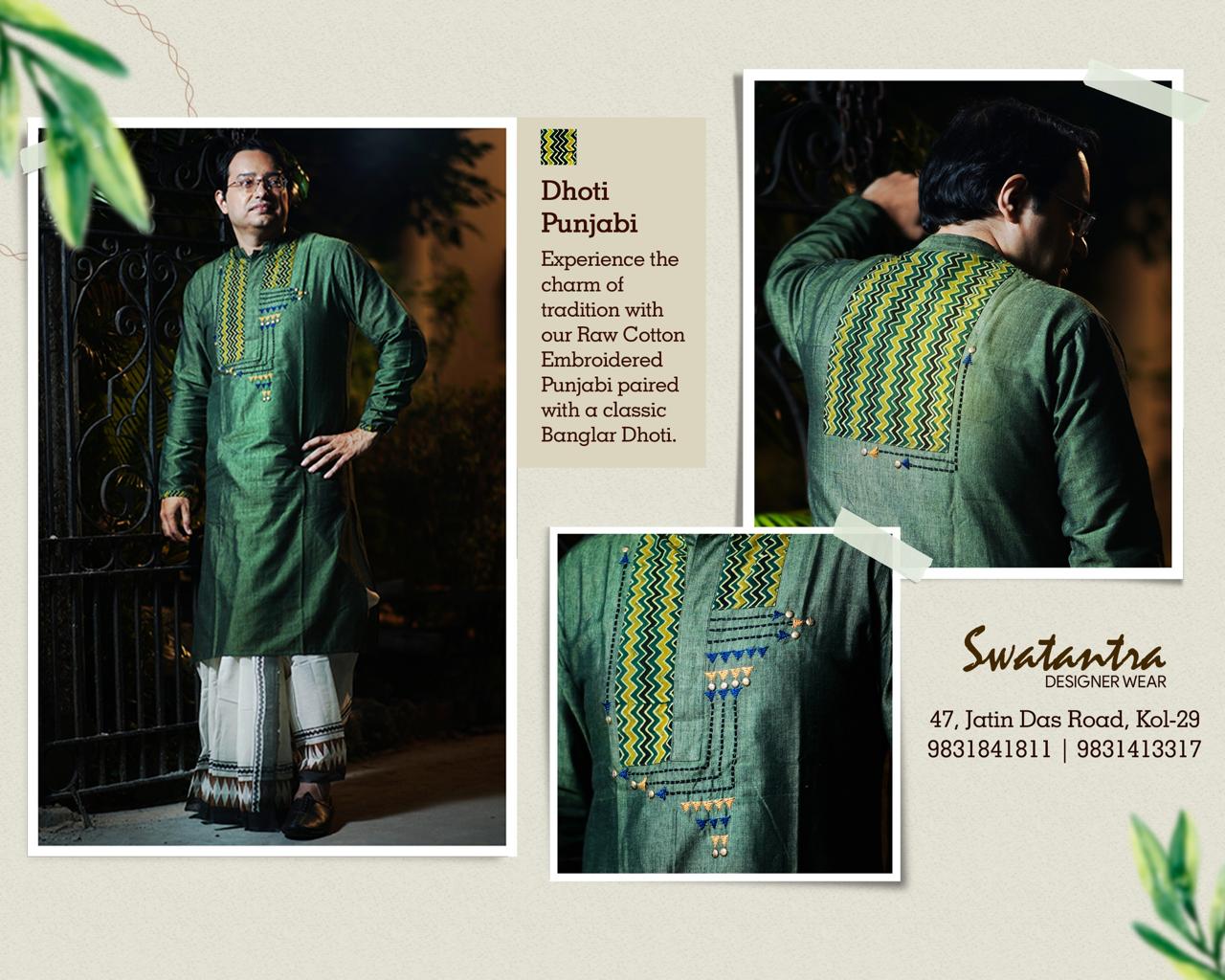 DHOTI GREEN SAIKAT