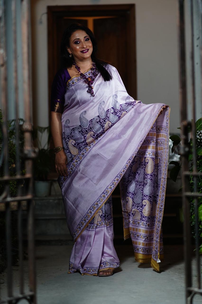 SAREE SILK VIOLET AUDY