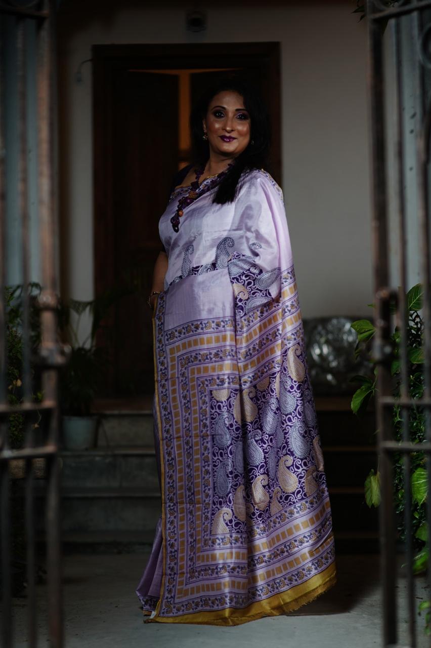 SAREE SILK VIOLET AUDY