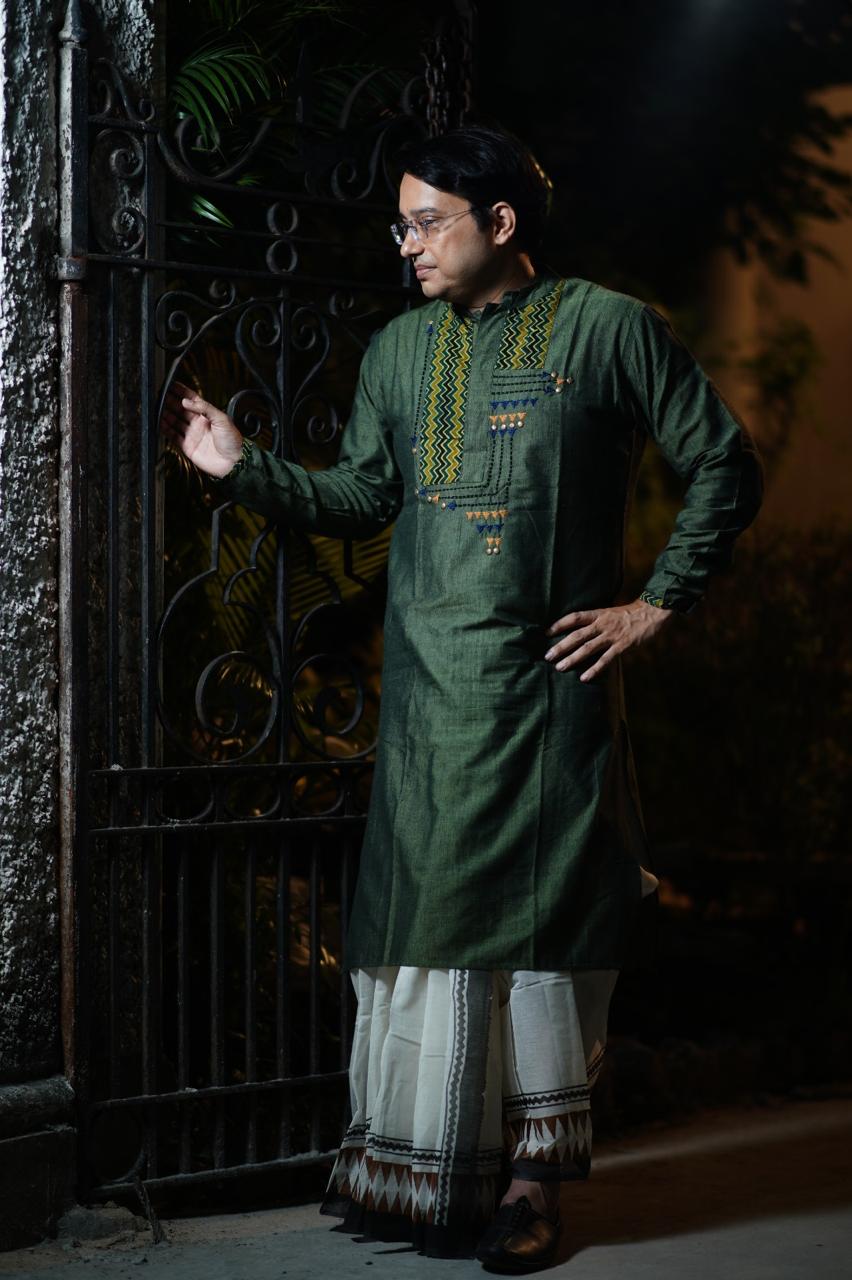 DHOTI GREEN SAIKAT